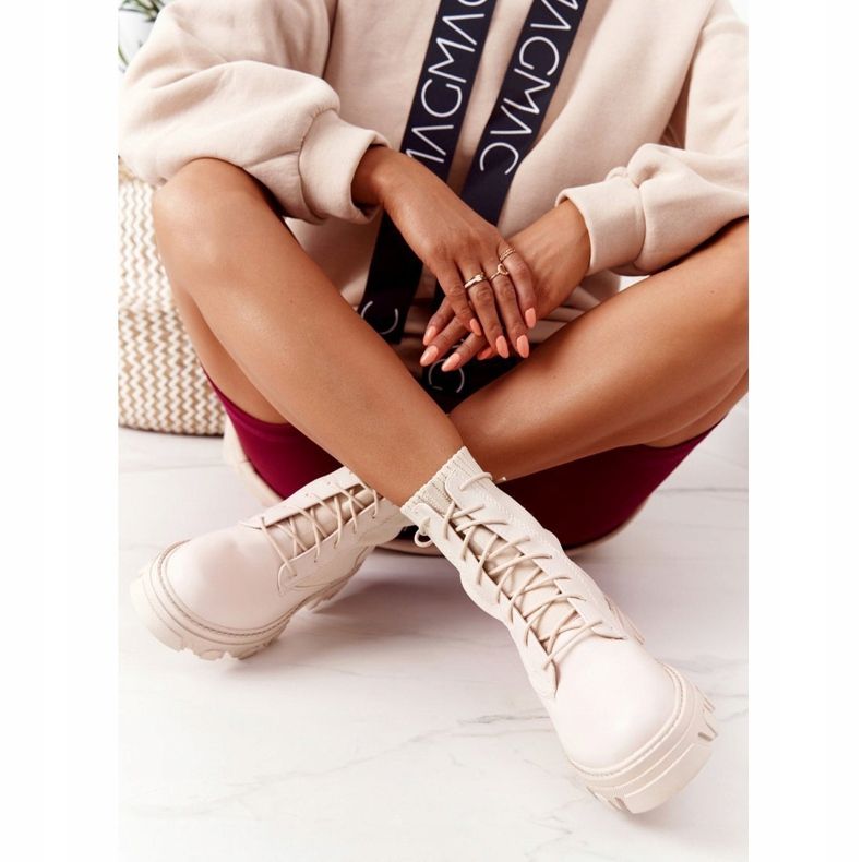 PS1 Dam stövlar Arbetare Beige Megan 3