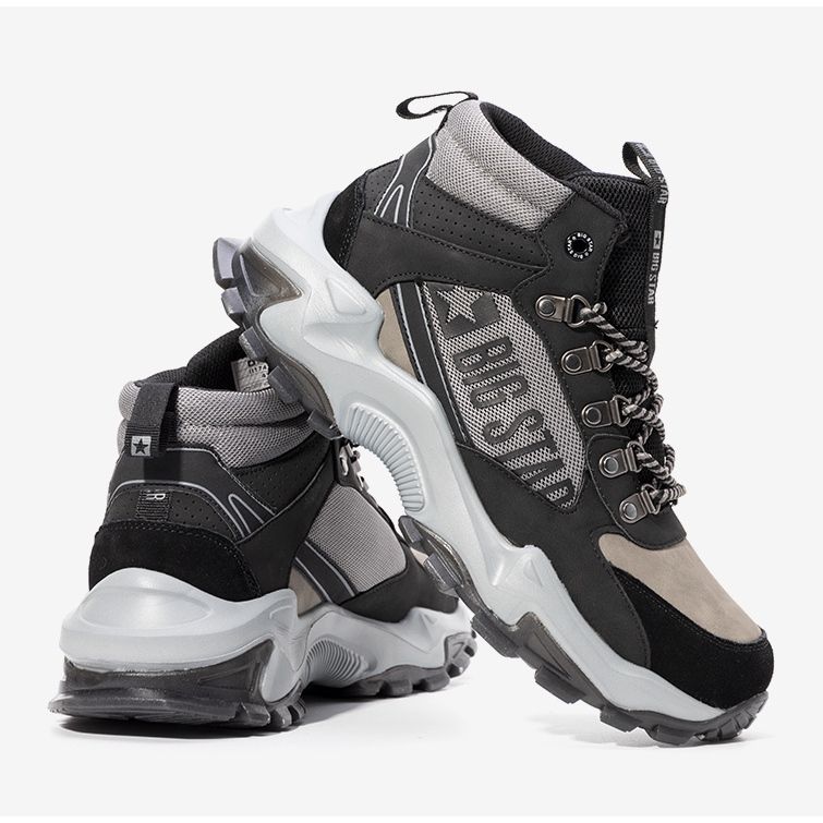 Maclovio svarta och gråa Big Star sneakers för män 1