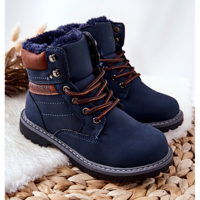 PA1 Barns varma fångare Marinblå gravar brun 1