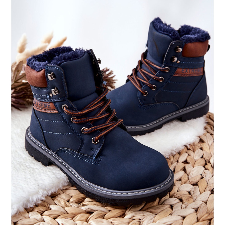 PA1 Barns varma fångare Marinblå gravar brun 2