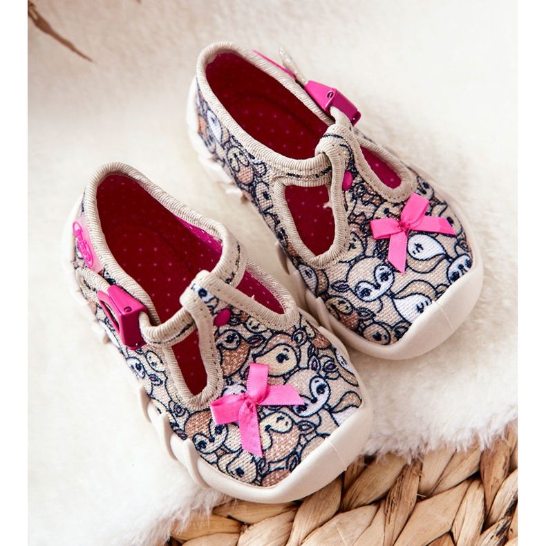 BEFADO S.A. Tofflor Inblu Rådjur med rosett 110P437 Beige brun 1