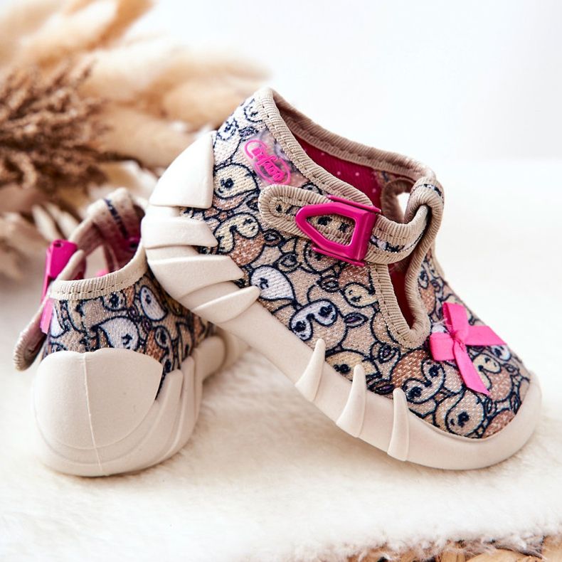 BEFADO S.A. Tofflor Inblu Rådjur med rosett 110P437 Beige brun 2