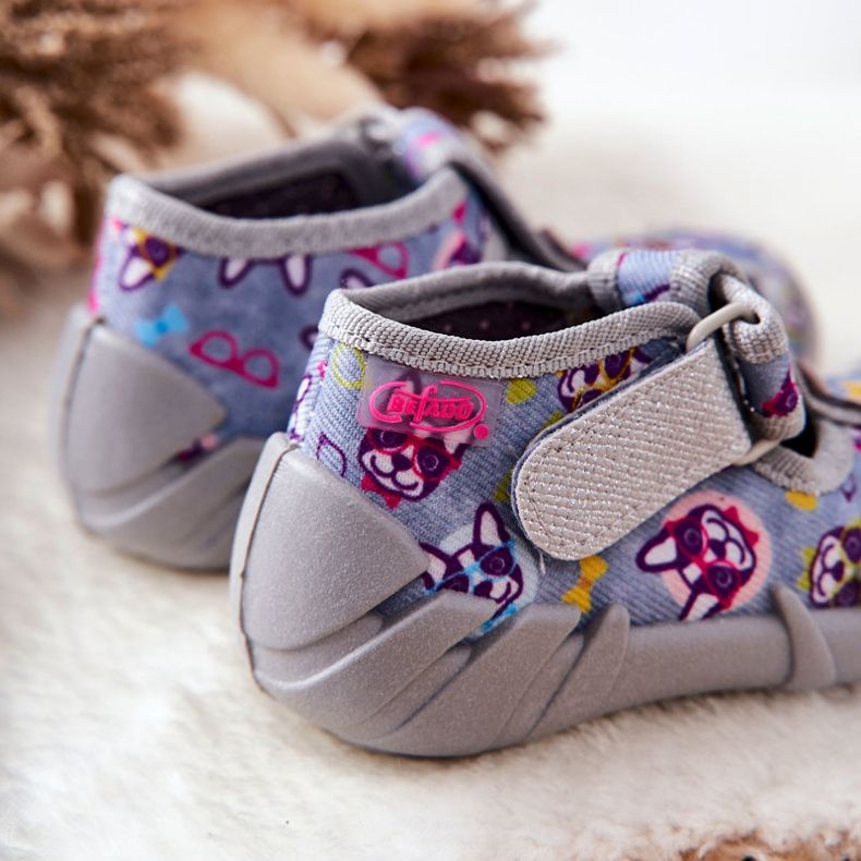 BEFADO S.A. Tofflor Inblu Med kardborreband 190P093 Grå-Blå 1