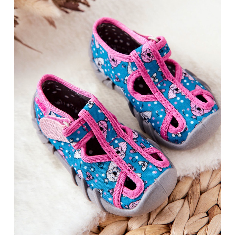 BEFADO S.A. Tofflor Inblu Med kardborreband 190P100 Blå-Rosa 1