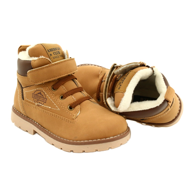 Arbetare isolerade med Fur American Club GC29 / 21 Camel beige brun gul 5