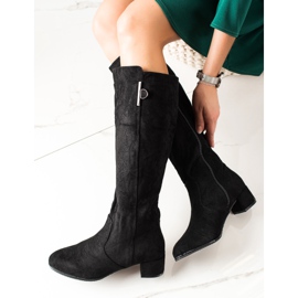 TRENDI Bekväma svarta stövlar 1