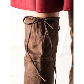 TRENDI Bekväma över knäskorna brun 1