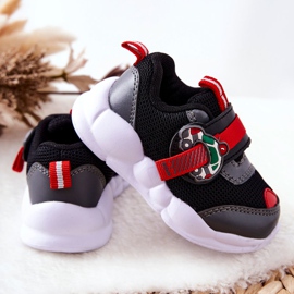 BEFADO S.A. Sportskor för barn med kardborre Befado 516P096 Svart röd 2