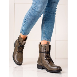 Super Mode Klassiska snörskor brun grön 1