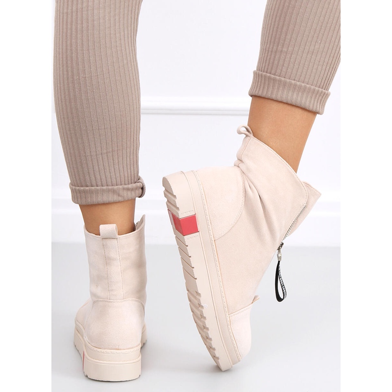 Pitt Beige platta mockaboots 2