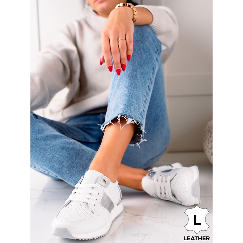 Vita skinnskor VINCEZA 2