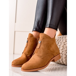 Camo Varma stövlar med dragkedja brun gul 1