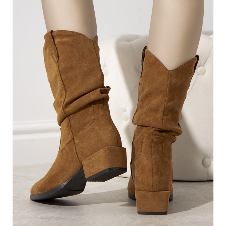 Francis varma camel cowboystövlar brun 1