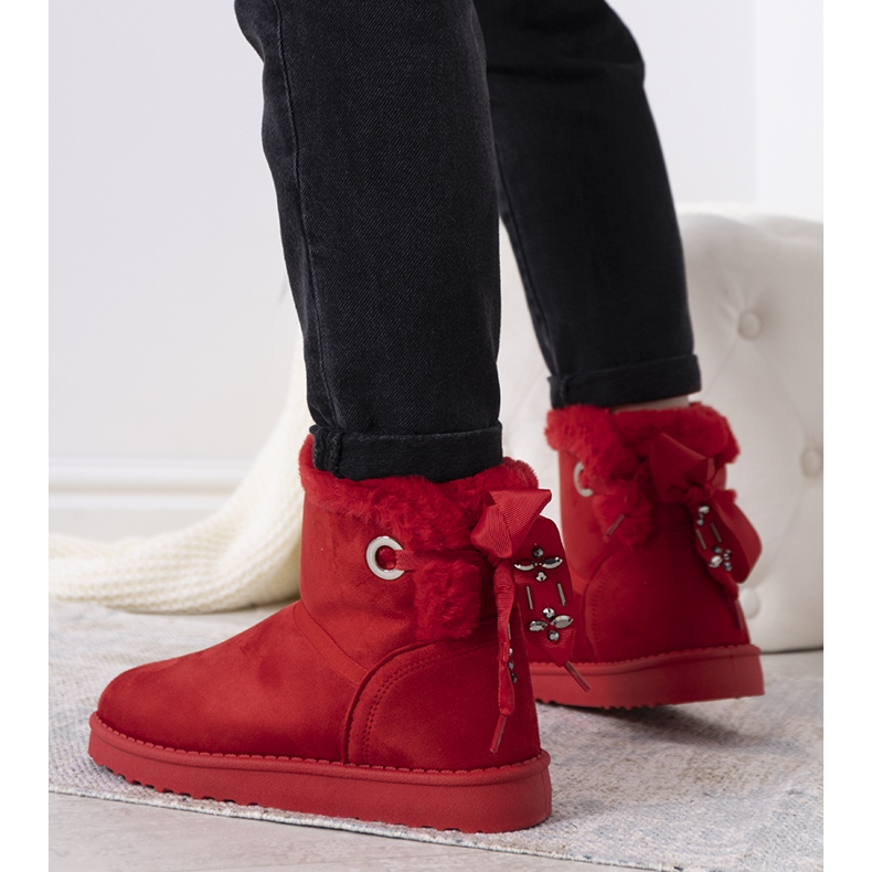 Hamilton röda isolerade snöstövlar 1