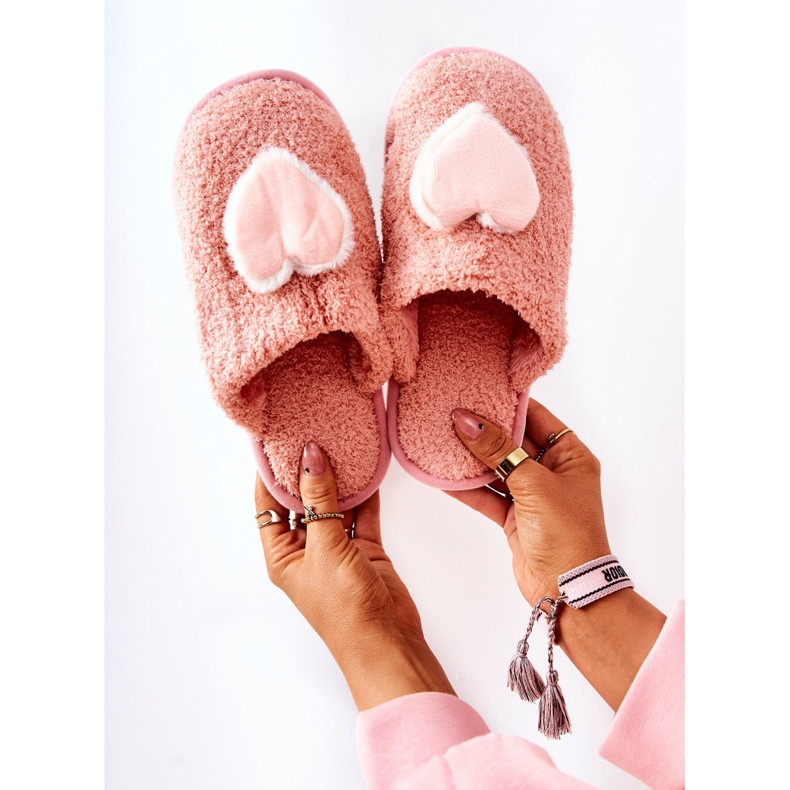 Rosa Heartbeat-tofflor för kvinnor 1