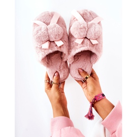 Pälstofflor Med Pompoms Rosa Pampies 1