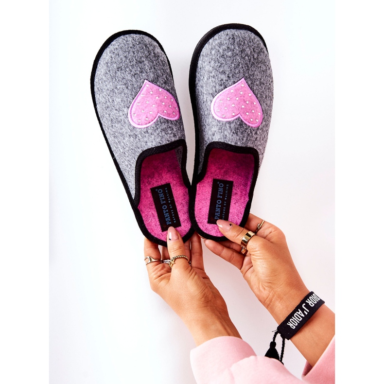 Big Star Home Tofflor Panto Fino II267010 Grå-Rosa 1