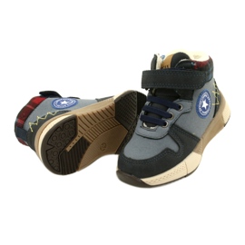 Pojkestövlar med pälsen från American Club GC27 Navy Blue blå 4