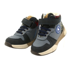 Pojkestövlar med pälsen från American Club GC27 Navy Blue blå 3