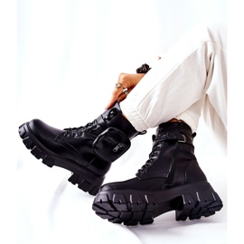 PG1 Svarta Lanström arbetarstövlar med njurbälte 2