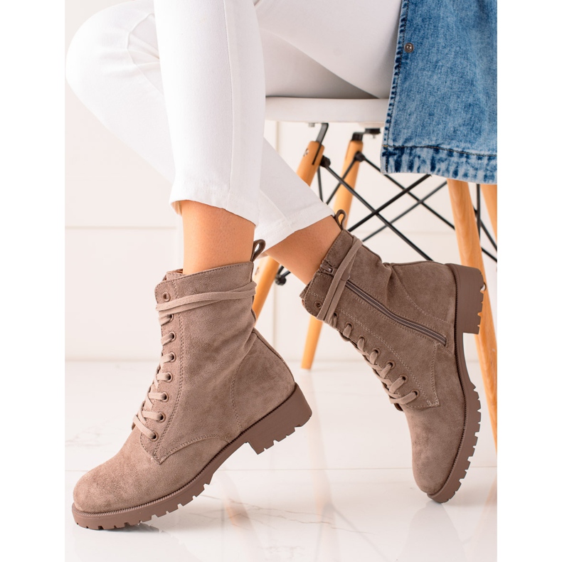 Bestelle Mocka Trappers beige 1