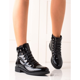 Filippo Casual Patent Boots svart 1