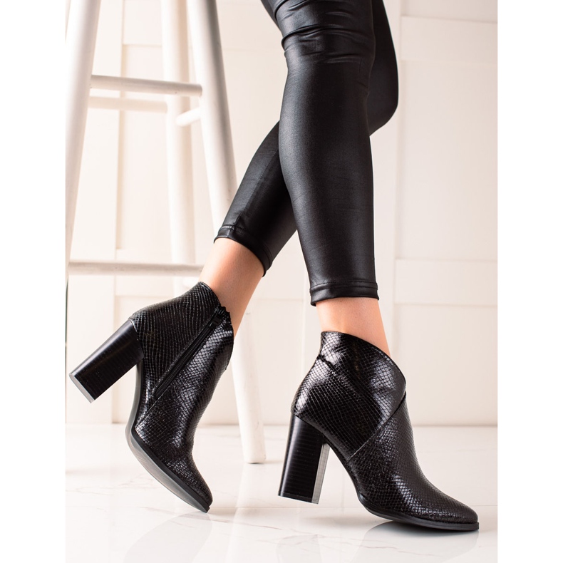 Filippo Svarta Snake Print stövlar 2