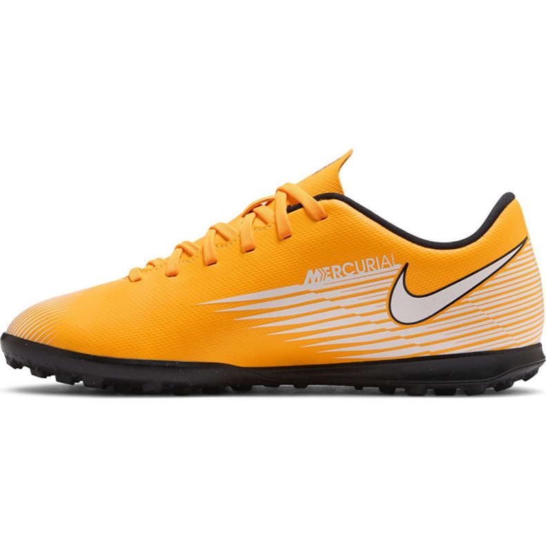 Nike Mercurial Vapor 13 Club Tf Jr AT8177 801 fotbollsskor gula färger 3