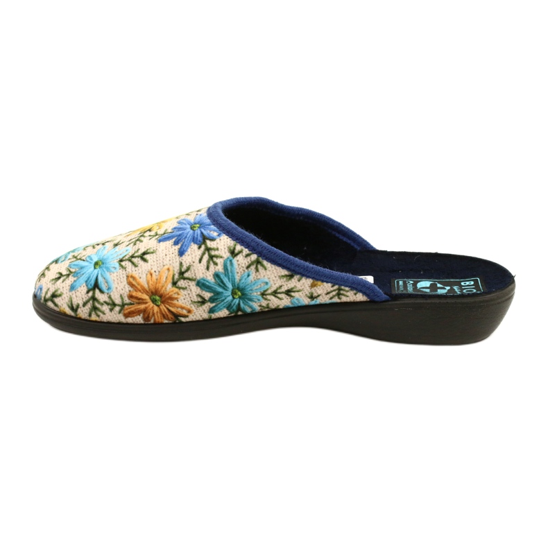 Damtofflor med blommor Adanex 26743 Beige-Blå 2