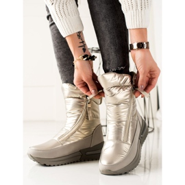 Weide Casual Silver Snow Boots silver- 1