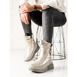 Weide Casual Silver Snow Boots silver- 2