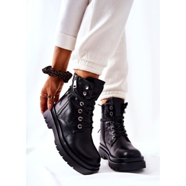 PG1 Stövlar På Dragkedja Med Bindning Svart Elissmo 1