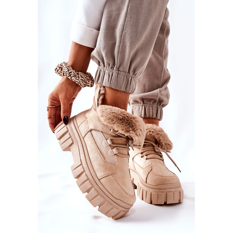 PM1 Varma stövlar Trappers Beige Demaris 1