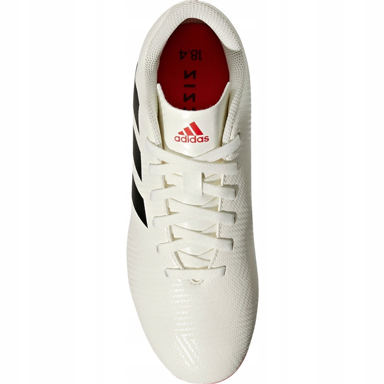 Adidas Nemeziz 18.4 FxG Jr CM8510 fotbollsskor vit 1