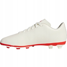 Adidas Nemeziz 18.4 FxG Jr CM8510 fotbollsskor vit 2