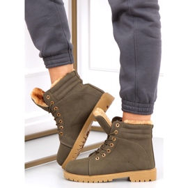 Damisolerade timmerstövlar Polle Green Black grön 1