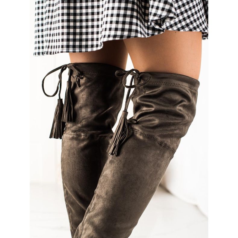 Lucky Shoes Bekväma gröna musketörer 1