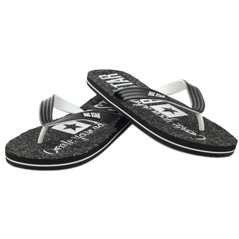 Big Star 174621 flip flops herrskor vit svart 3