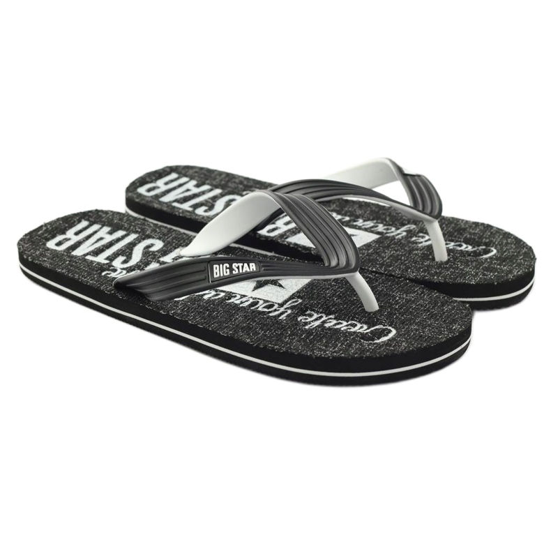 Big Star 174621 flip flops herrskor vit svart 4