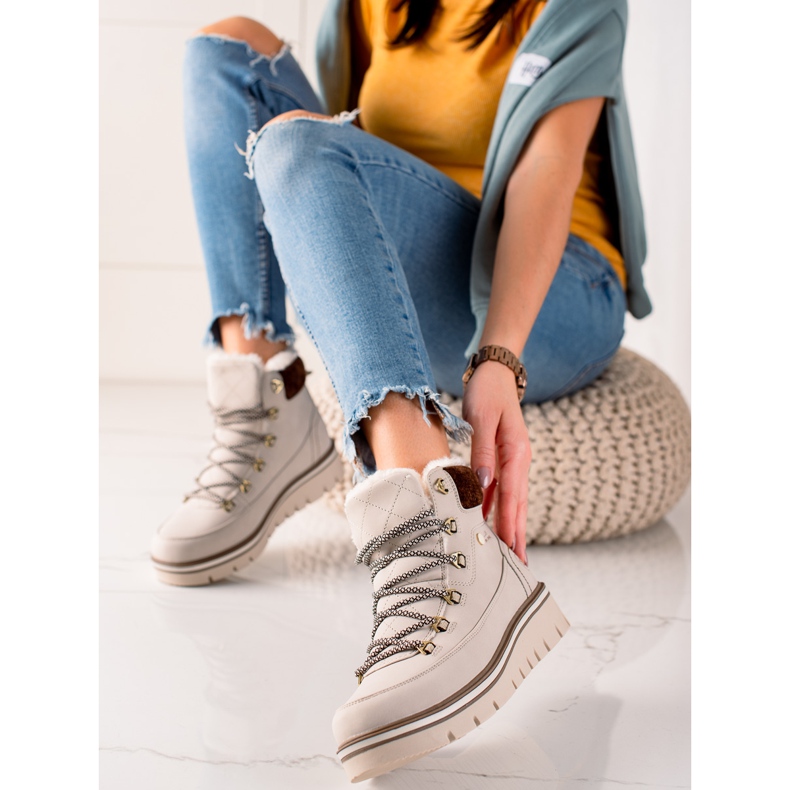 Goodin Bekväma Casual Trappers beige 1