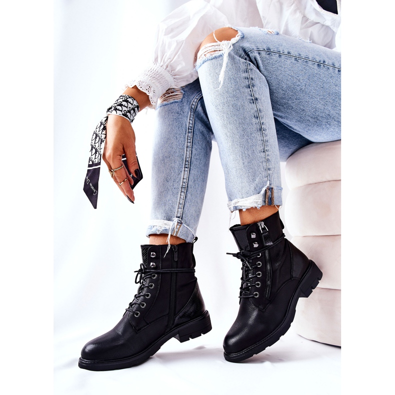 Svarta Mirthbrow varma stövlar med dragkedja 2