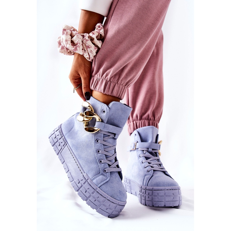 Höga Sneakers På Evenia Blå Plattform 2