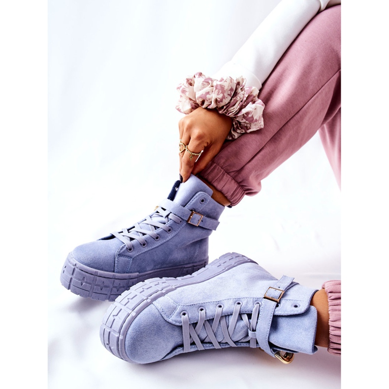 Höga Sneakers På Evenia Blå Plattform 1