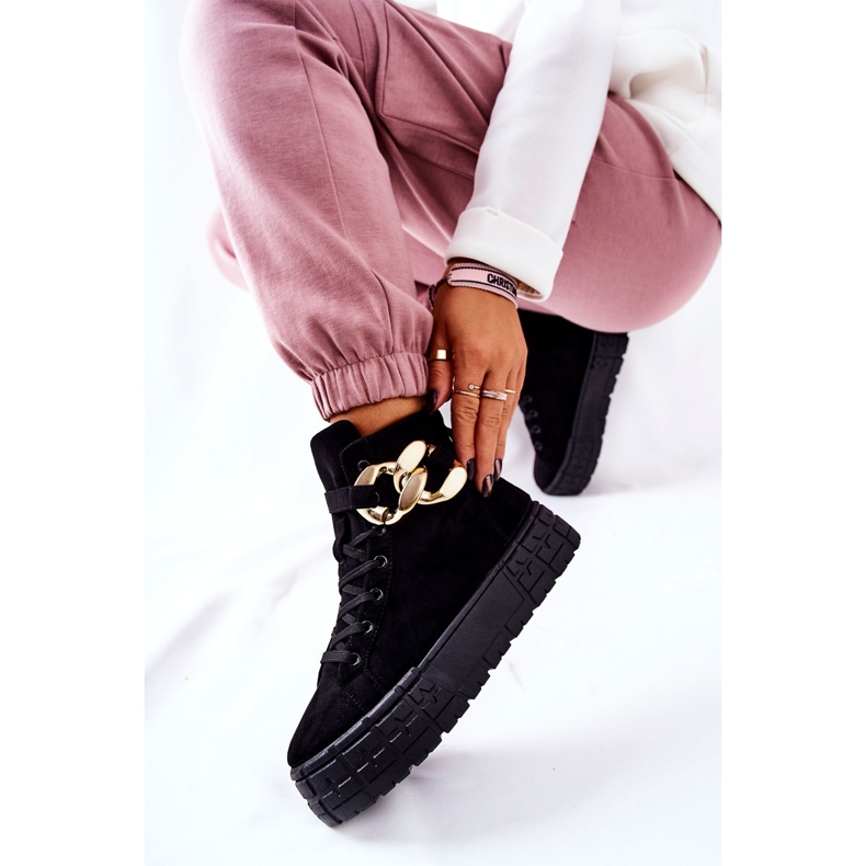 Höga Sneakers På Den Svarta Evenia Plattformen 1