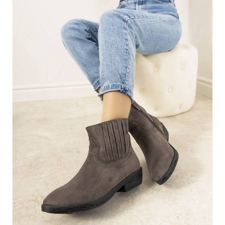 Grå Saucier varma cowboystövlar 1