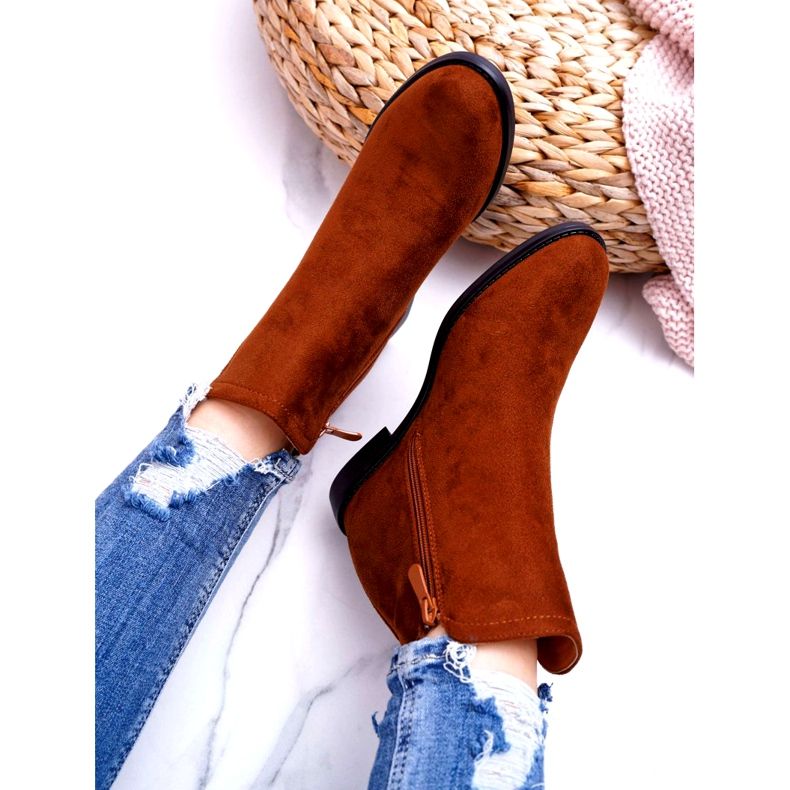 BUGO Kvinnor Kilkängor Mocka Camel Tema brun 5