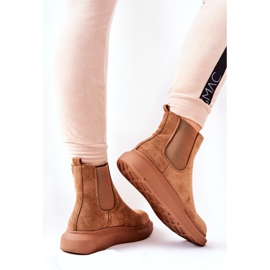 PS1 Mocka Booties Jodhpur-stövlar på Beige Marissa-plattformen brun 1
