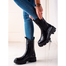 Goodin Moderiktiga höga stövlar svart 2