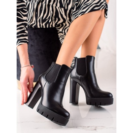 Camo Klassiska högklackade stövlar svart 2