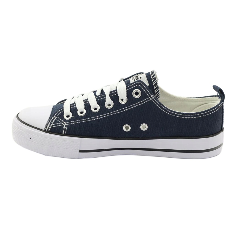 American Club Kvinnors sneakers bundna American LH10 Navy Blue mångfärgad 3